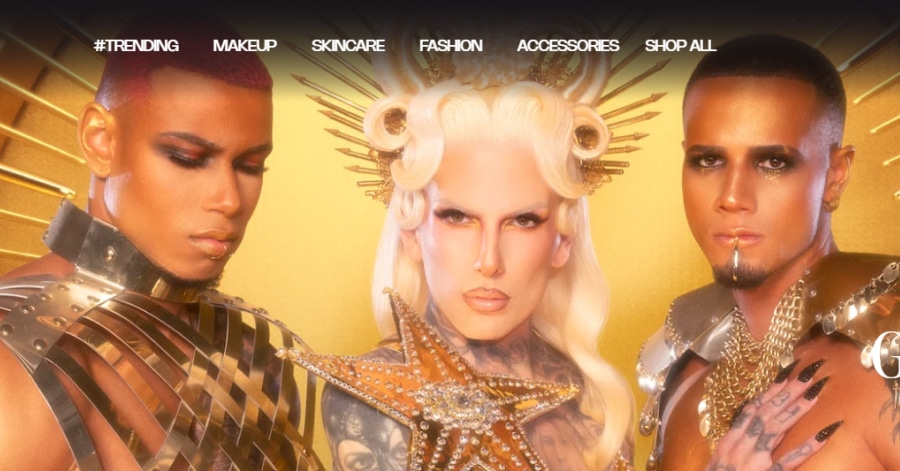 Star - Influencer Website Examples jefree star cosmetics - influencer website example