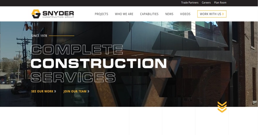 Synder - Construction Website Design