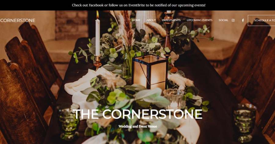 The Cornerstone - Event Website Examples