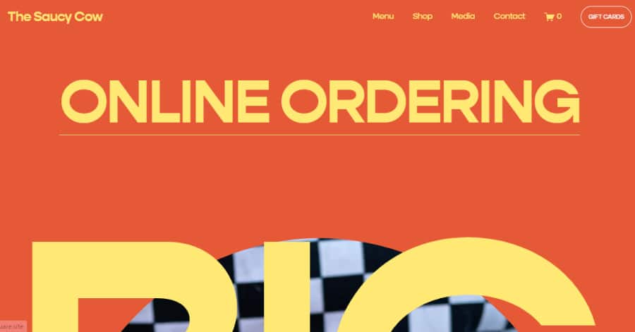 The Saucy Cow - Squarespace Restaurant Websites