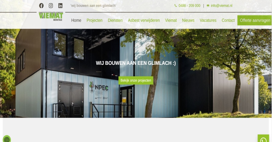 Viemat - Construction Website Design Netflix - Carousel Website Examples