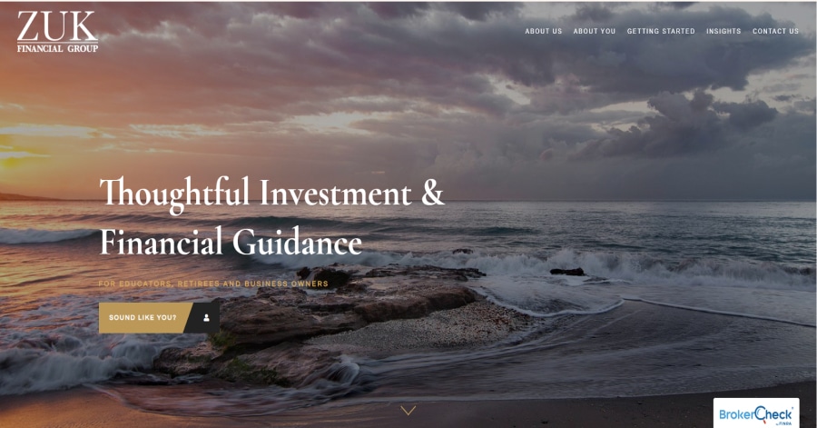 Zuk - Advisor Website Design